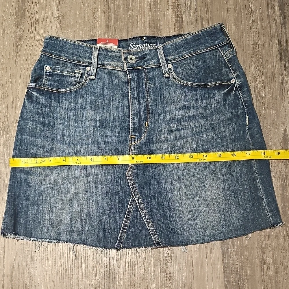Signature by Levi Strauss Blue Denim Mini Skirt